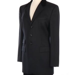 EUC Ralph Lauren Black Wool/Velvet Suit Sz10